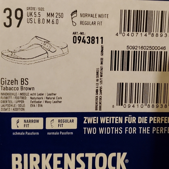 New Birkenstock Gizeh Tobacco Leather Sandals - Picture 7 of 9